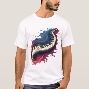 Musik i rörelse, det böjda pianot. t shirt