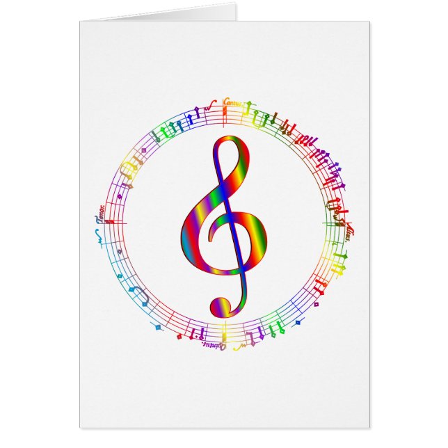 Musik i rundan hälsningskort (Framsidan)