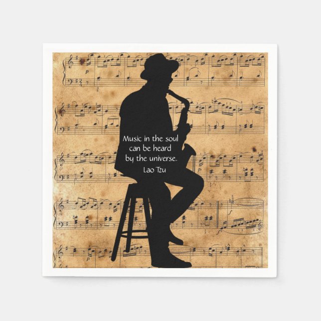 Musik i Soul Papper Napkins Pappersservett (Framsidan)