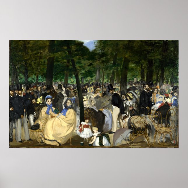 Musik i Tuileries Garden - Edouard Manet Poster (Framsidan)