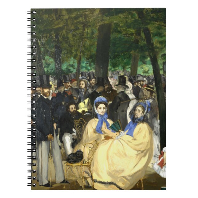 Musik i Tullerias Edouard Manet Anteckningsbok (Framsidan)