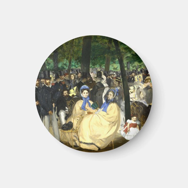 Musik i Tullerias Edouard Manet Magnet (Framsidan)