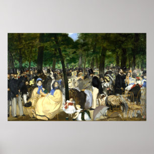Musik i Tullerias Edouard Manet Poster