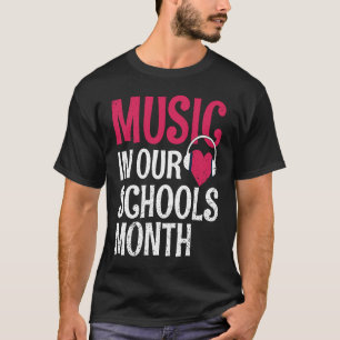 Musik i vårt instrument för mars månad i Skolor T Shirt
