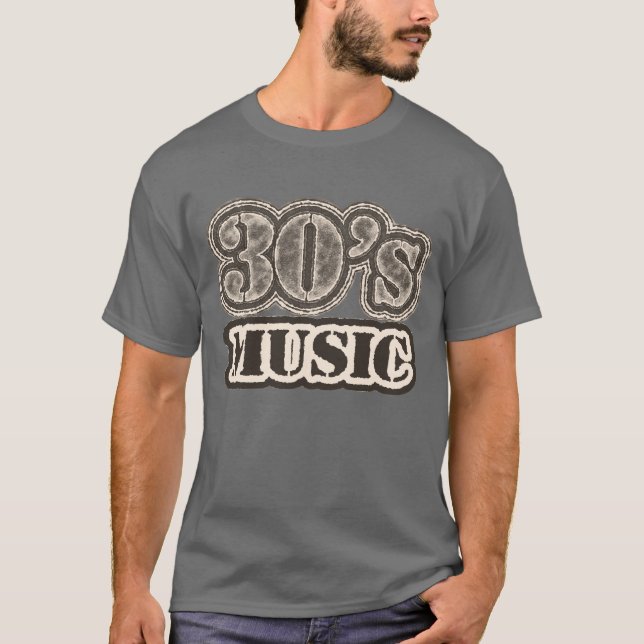Musik i vintage 30 - T-Shirt (Framsida)