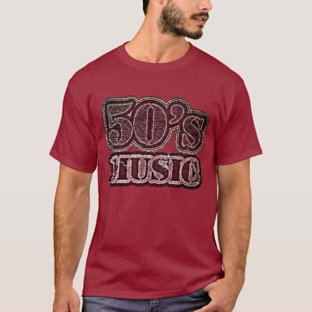 Musik i vintage 50 - T-Shirt (Framsida)