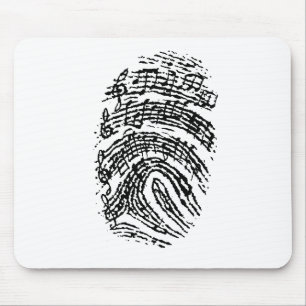 Musik identifierar med fingeravtryck musmatta