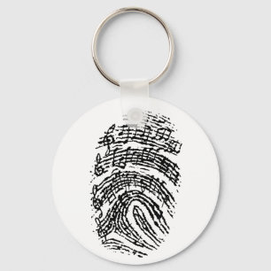 Musik identifierar med fingeravtryck nyckelring