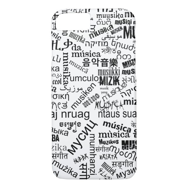 Musik in verschiedenen Sprachen Case-Mate iPhone Skal (Baksida)