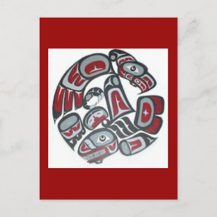 Musik Infödd amerikansk stam-totem Vykort