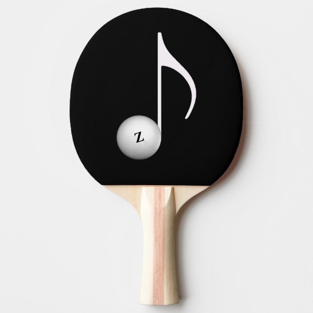 musik inspirerad svart pingisracket (Framsidan)