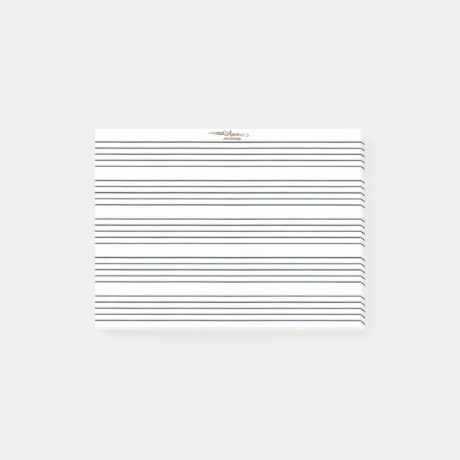 Musik- Instrument - Notenlinien - Notenpapier Post-it Block (Framsida)