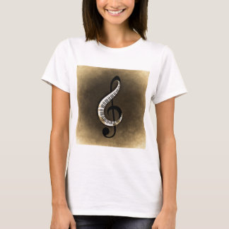 Musik Instrument noter dans melodier radio tangent Tee Shirt