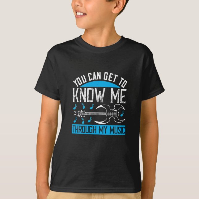 Musik - känn mig genom min musik t shirt (Framsida)