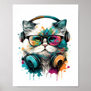 musik katt affisch 