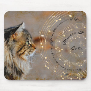 Musik & katter Mousepad Musmatta
