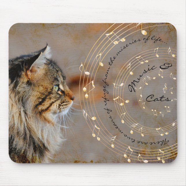 Musik & katter Mousepad Musmatta (Framsidan)