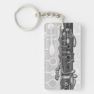 Musik Keychain för personlig för klarinettUpper