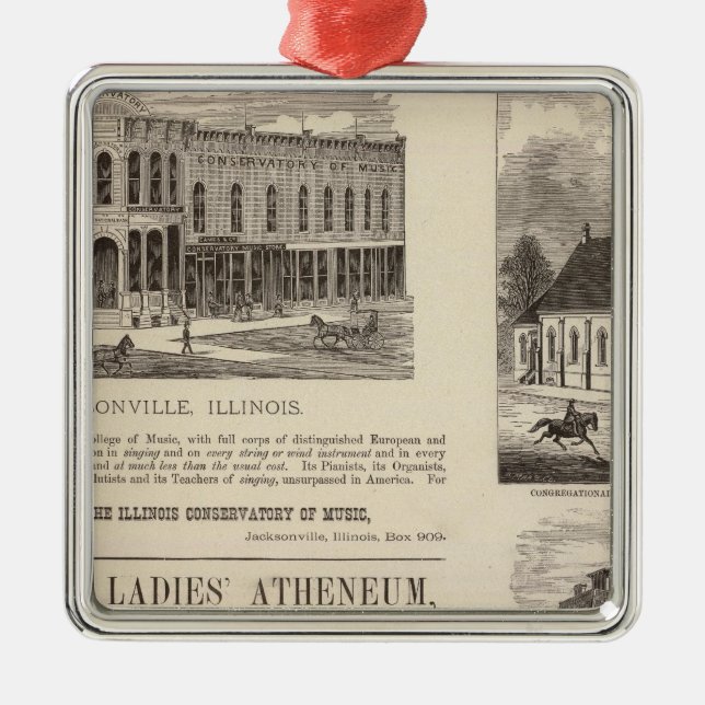 Musik, konservativ, skola, kyrka julgransprydnad metall (Framsidan)