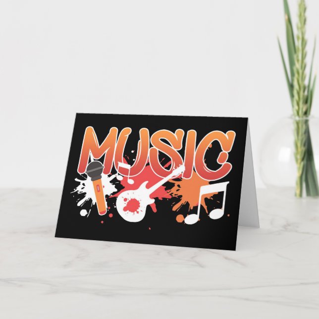 Musik Konst Musik Instrument Kort (Framsida)