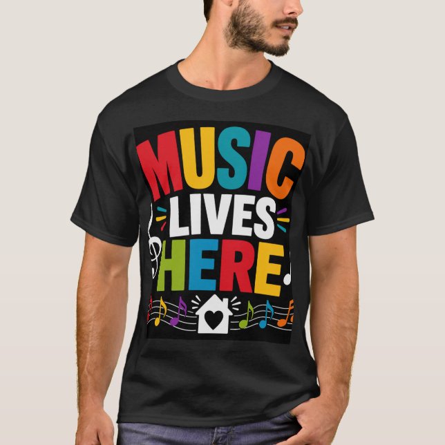 Musik lever här t shirt (Framsida)