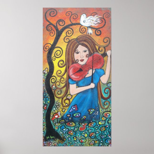 Musik ligger i hennes själ poster (Framsidan)