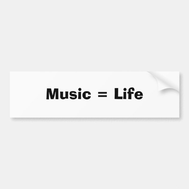 Musik = liv bildekal (Framsidan)