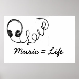 Musik = liv poster