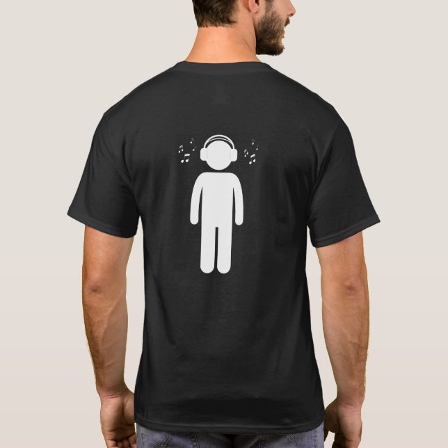 Musik Man/ Black and White Design T-shirt (Baksida)