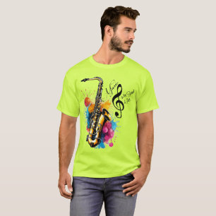 Musik manar tshirts själssaxophone player