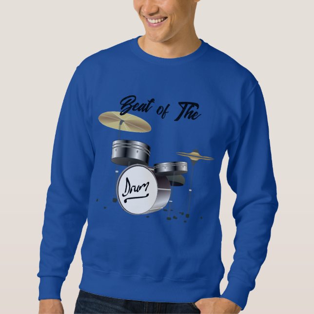 Musik Mashup Beat från Drum blue sweatshirt (Framsida)