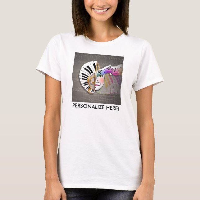 Musik maskerar manar Lt. Utslagsplatser T-shirt (Framsida)