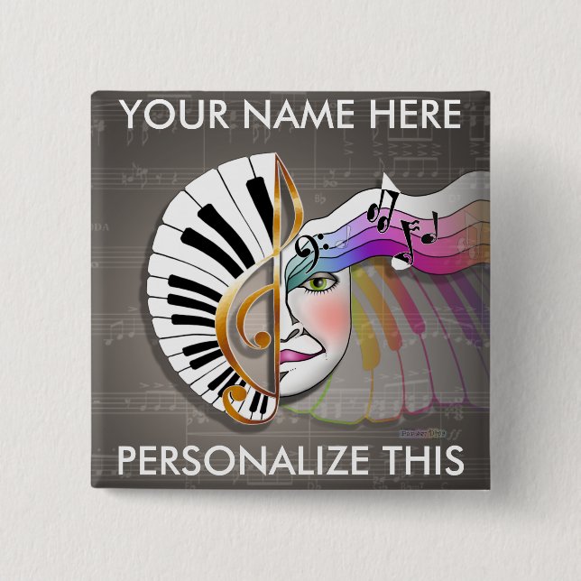 Musik maskerar STIFT Knapp (Framsida)