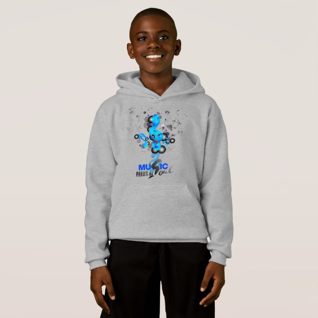 Musik Matar min sjö | Kids Pullover Hoodie T Shirt (Hel framsida)