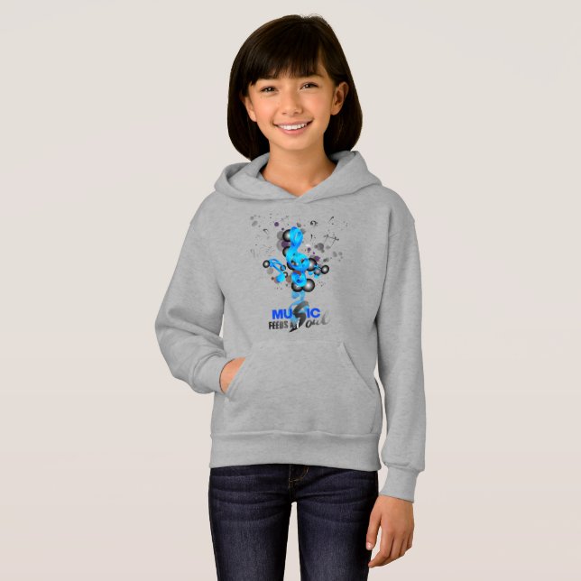 Musik Matar min sjö | Kids Pullover Hoodie T Shirt (Hel framsida)