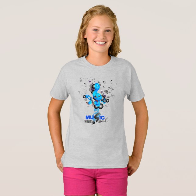 Musik Matar min sjö | Kids T-Shirt (Hel framsida)