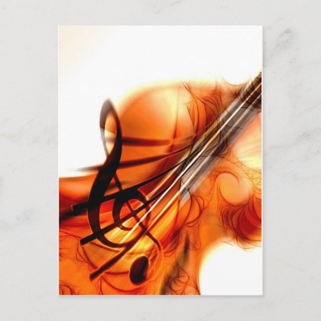 Musik med stränginstrument Violin Destiny Dance Vykort (Framsida)