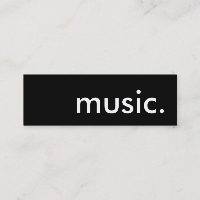 musik. mini visitkort (Framsida)
