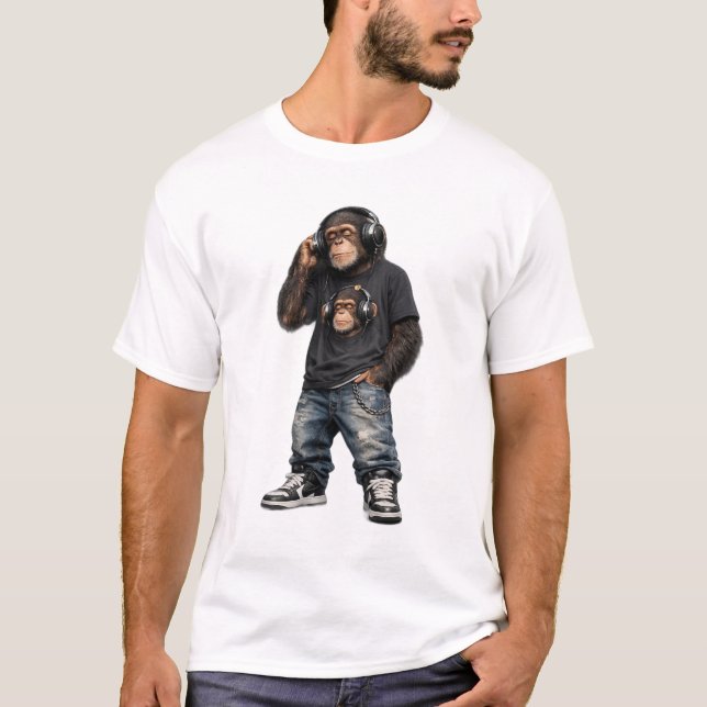 Musik Mode Monkey Tee (Framsida)