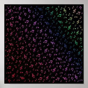 musik, musik, anteckning, melodi, svart, ljud, klu poster