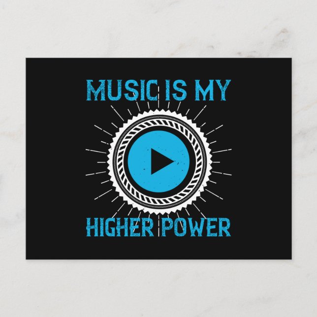Musik - Musik är min högre kraft Vykort (Framsida)