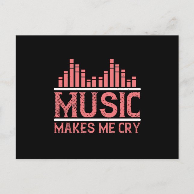 Musik - Musik Får Mig Att Gråta Vykort (Framsida)