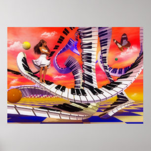 musik, musik, instrument, musik, anteckningar poster