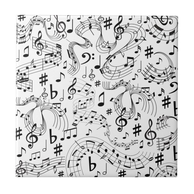 Musik, Musik noter Kakelplatta (Framsidan)