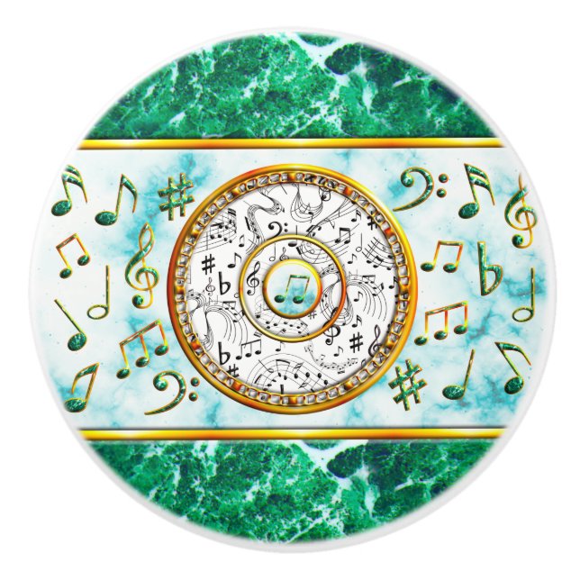 Musik, Musik noter, marmor Knopp (Framsidan)