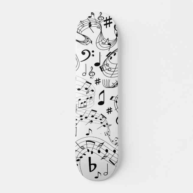 Musik, Musik noter Mini Skateboard Bräda 18,5 Cm (Framsida)