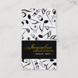 Musik Musik noter Mönster Artist sjunger Sång Visitkort