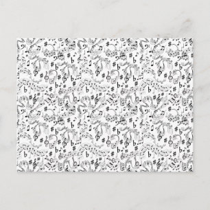 Musik, Musik noter Vykort