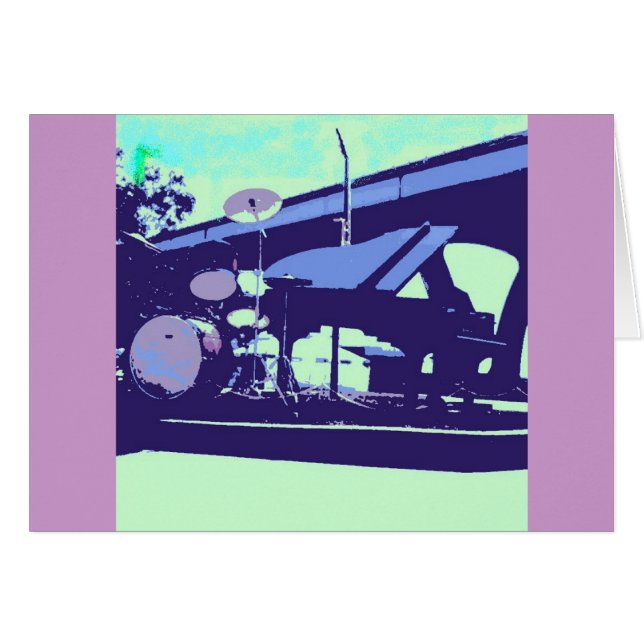Musik/Musiker Hälsningskort (Framsidan Horizontal)