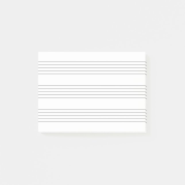 Musik Notenlinien, minimalistisch Post-it Block (Framsida)